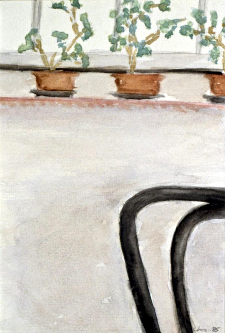 Cafe Pamplona III - 18 x 12'5 cm, 1988